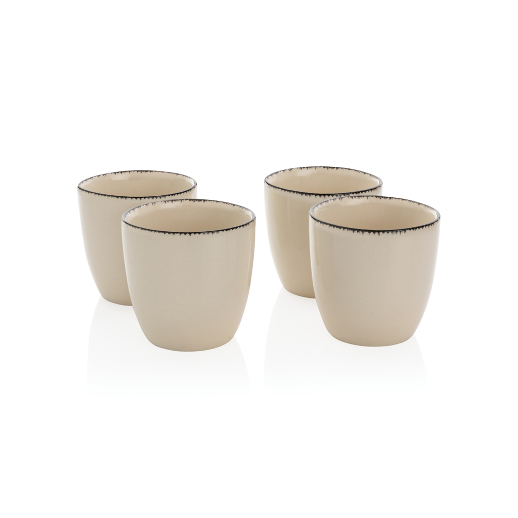 Set 4 vasos cerámica personalizados